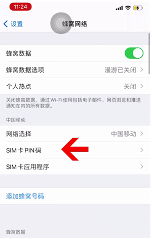 开鲁苹果14维修网分享如何给iPhone14的SIM卡设置密码 