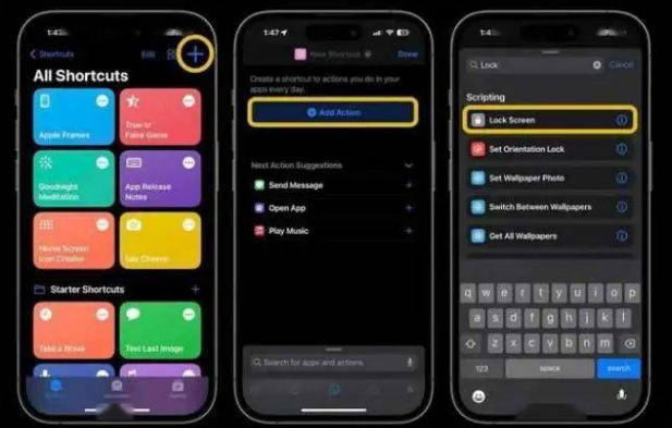 开鲁苹果14锁屏维修店分享iPhone14升级iOS16.4后如何创建锁屏快捷方式 
