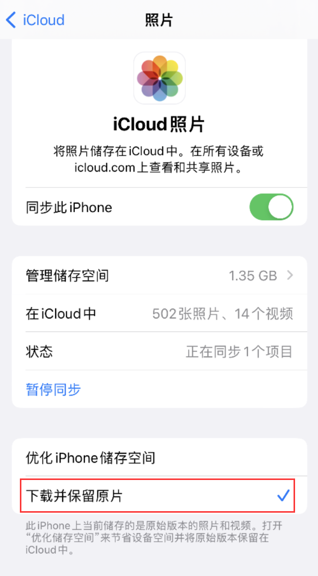 开鲁苹果手机维修分享iPhone 无法加载高质量照片怎么办 